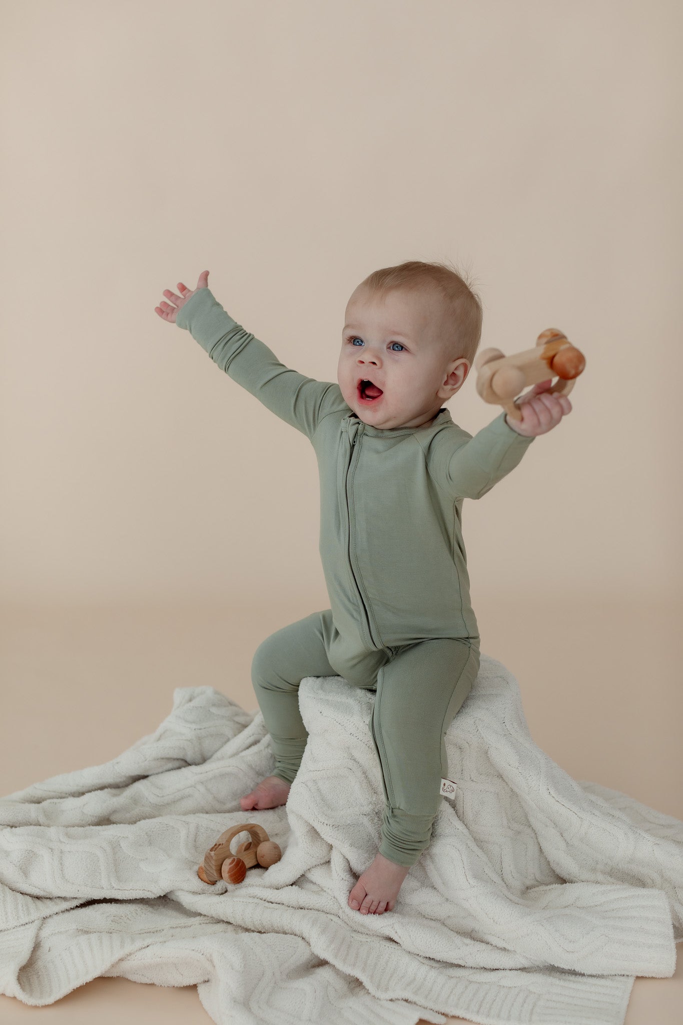 Baby Zip Sleeper – Mineral Green