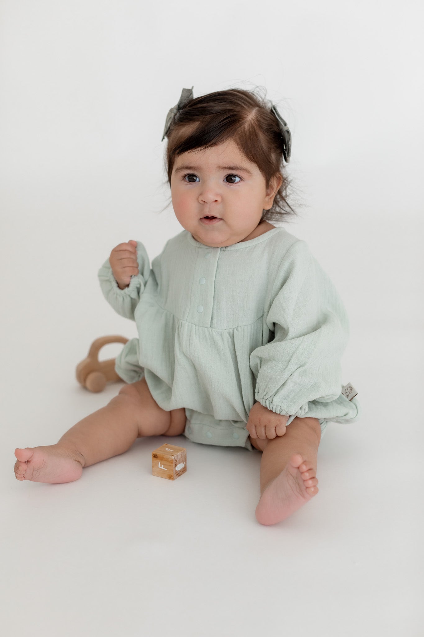 Remi Romper | Mineral Green