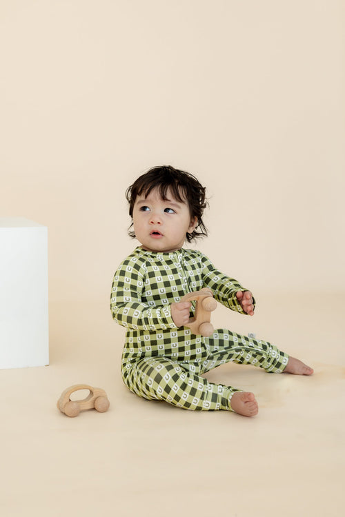 Baby Zip Sleeper – Lucky Gingham