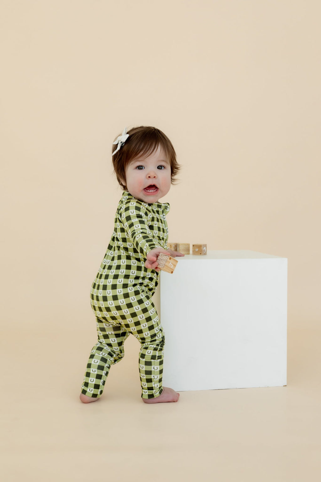 Baby Zip Sleeper – Lucky Gingham