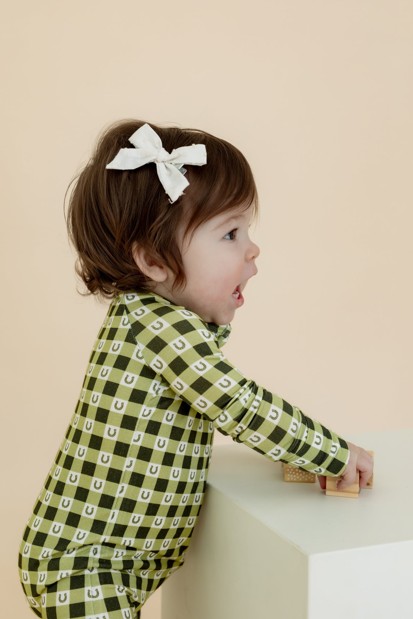 Baby Zip Sleeper – Lucky Gingham