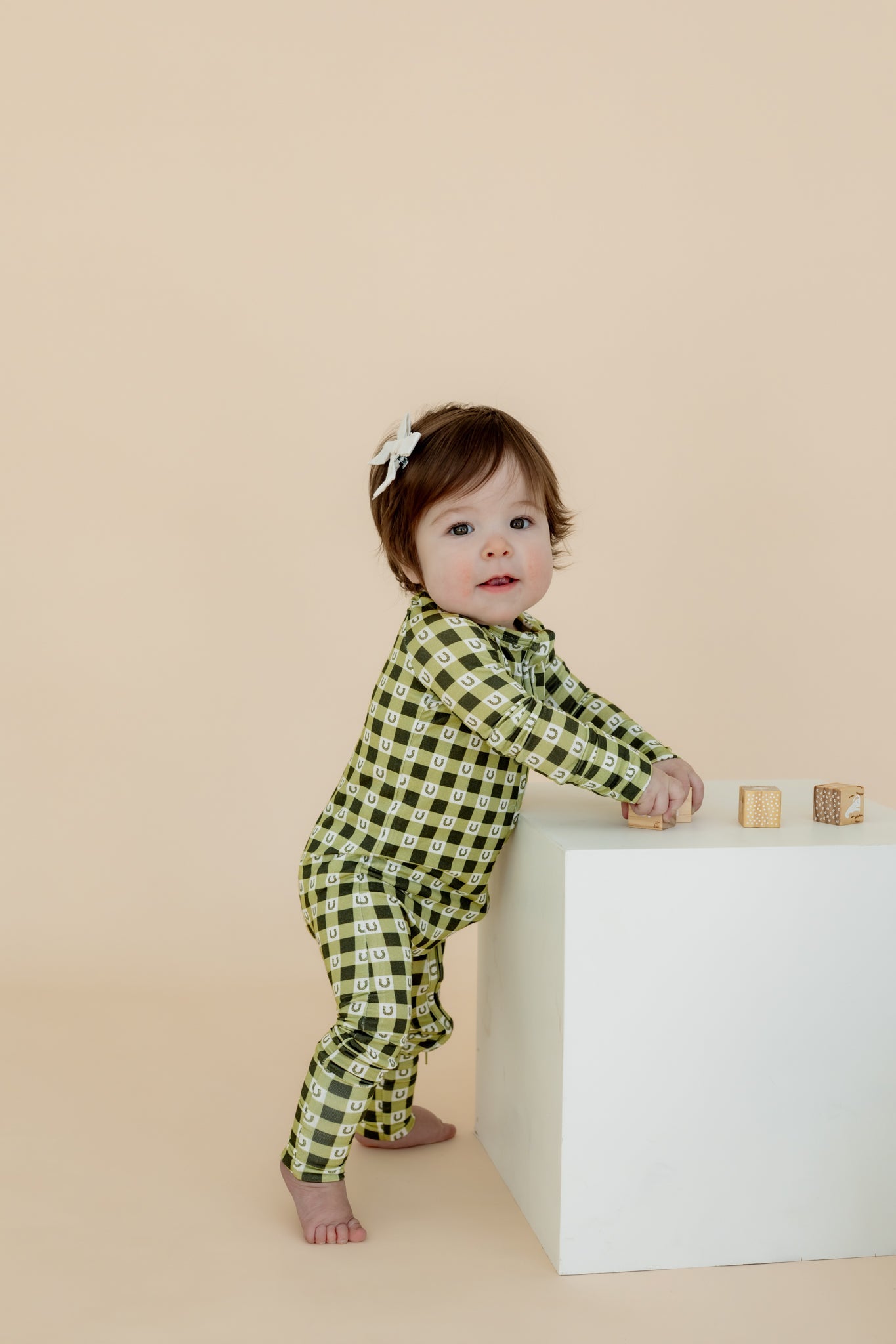 Baby Zip Sleeper – Lucky Gingham