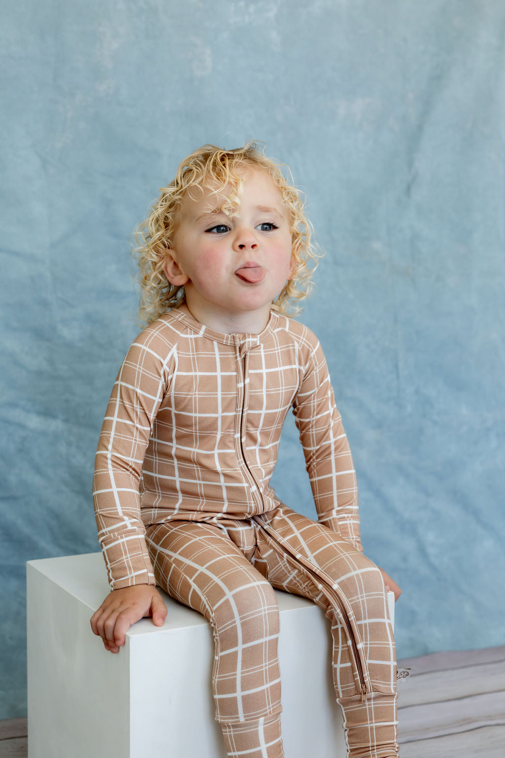 Baby Zip Sleeper – Sandy Horizon Plaid