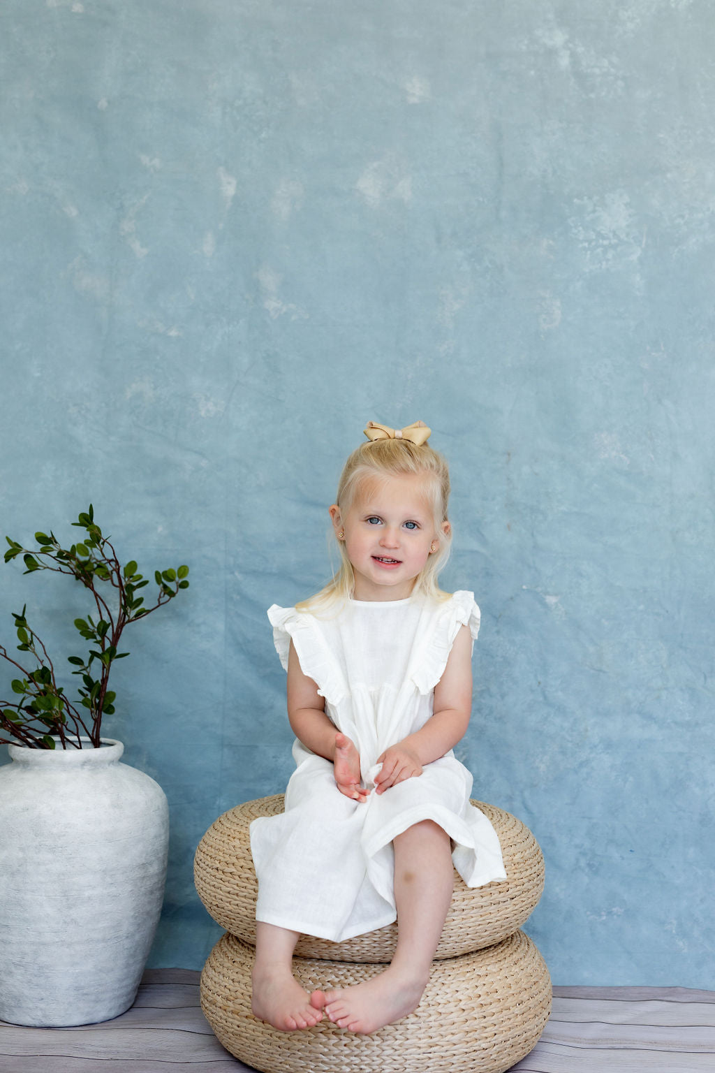 Girls Kimber Tank Dress – Cream