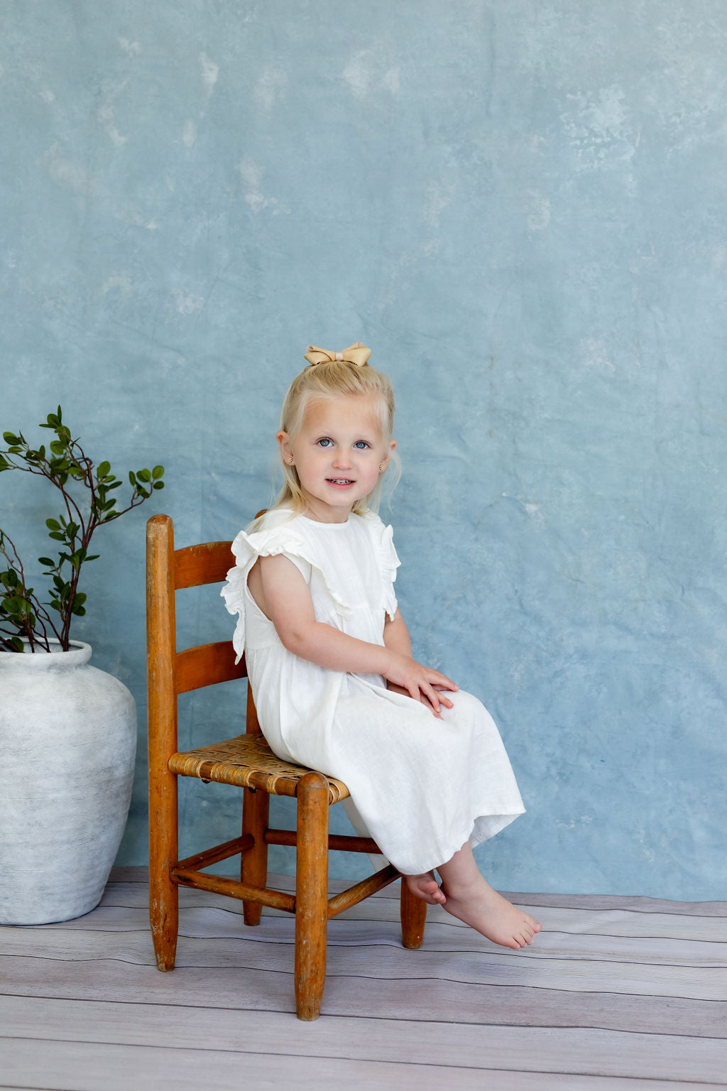 Girls Kimber Tank Dress – Cream