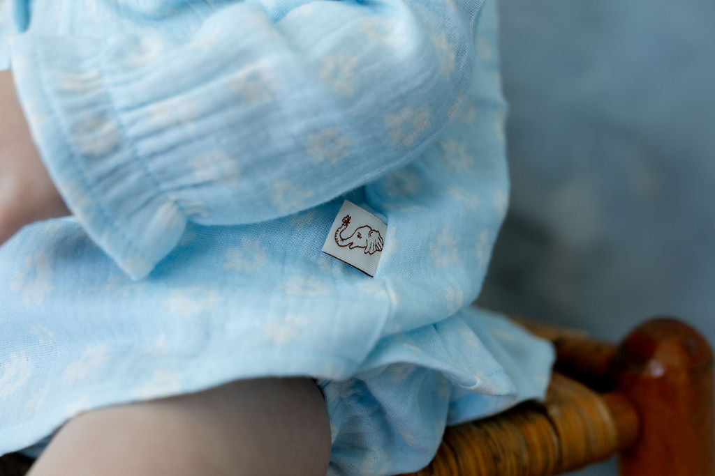 Linden Blouse & Bloomer Set | Tiny Blooms Ice