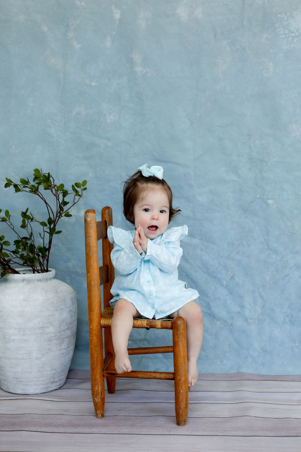 Linden Blouse & Bloomer Set | Tiny Blooms Ice
