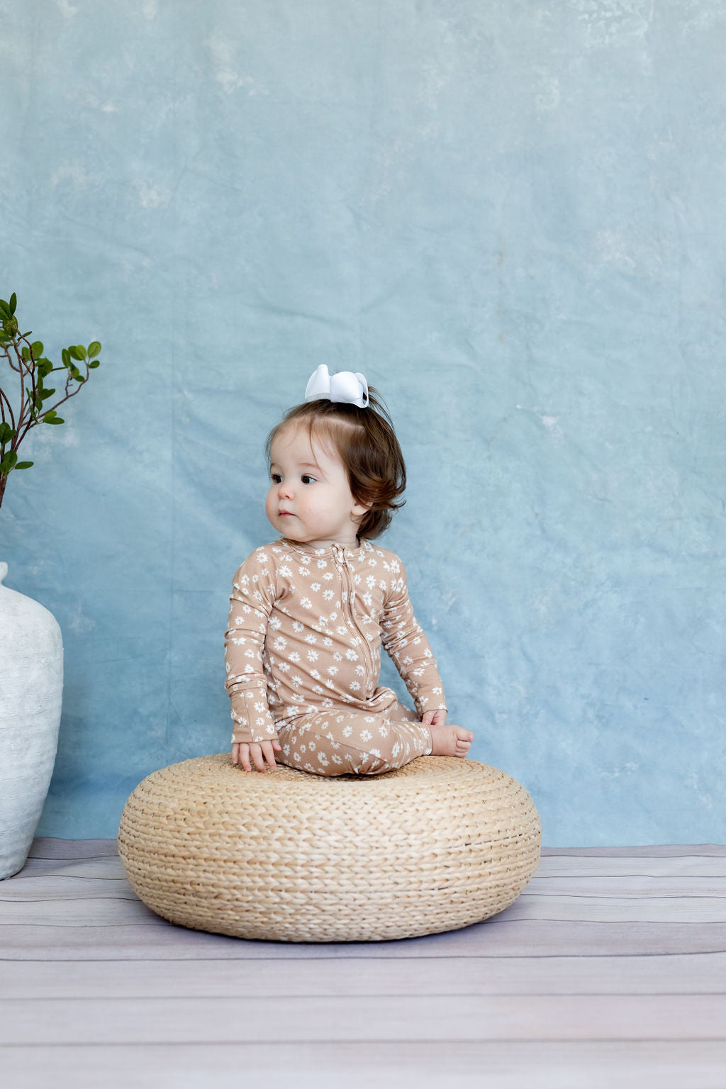 Baby Zip Sleeper – Tiny Blooms Sand