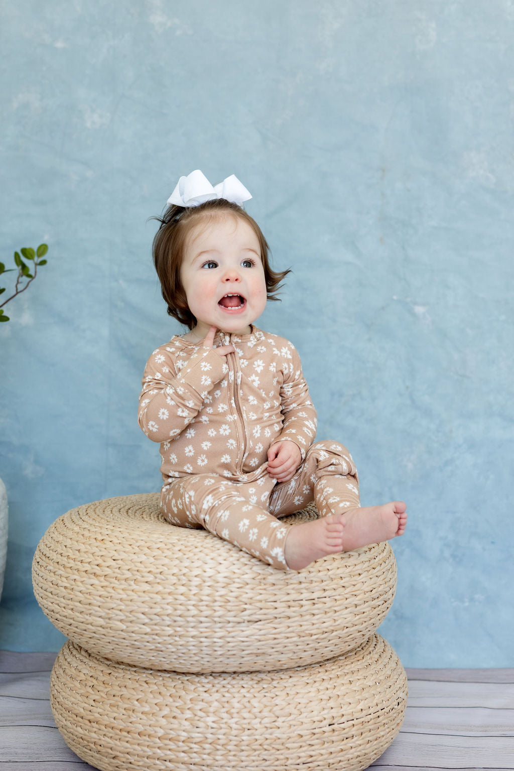 Baby Zip Sleeper – Tiny Blooms Sand