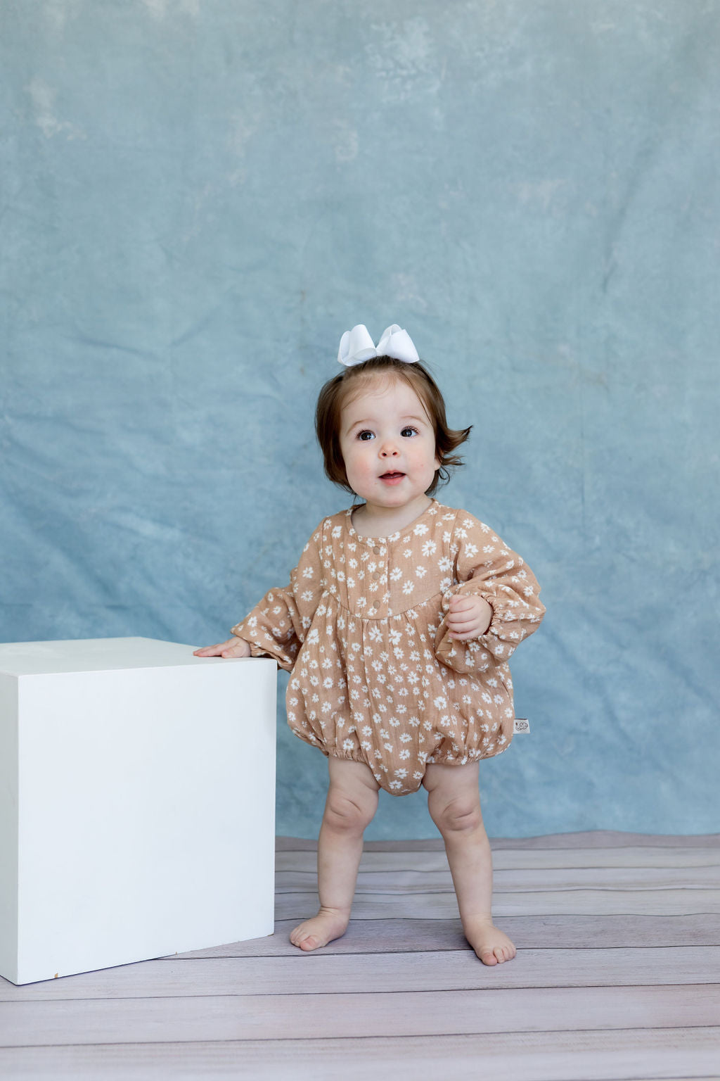 Remi Romper | Tiny Blooms Sand