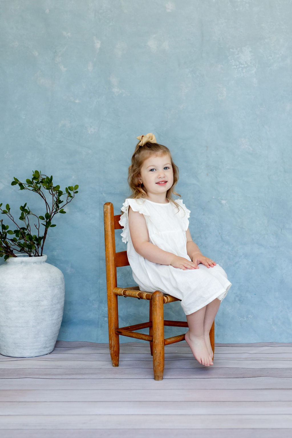 Girls Kimber Tank Dress – Cream