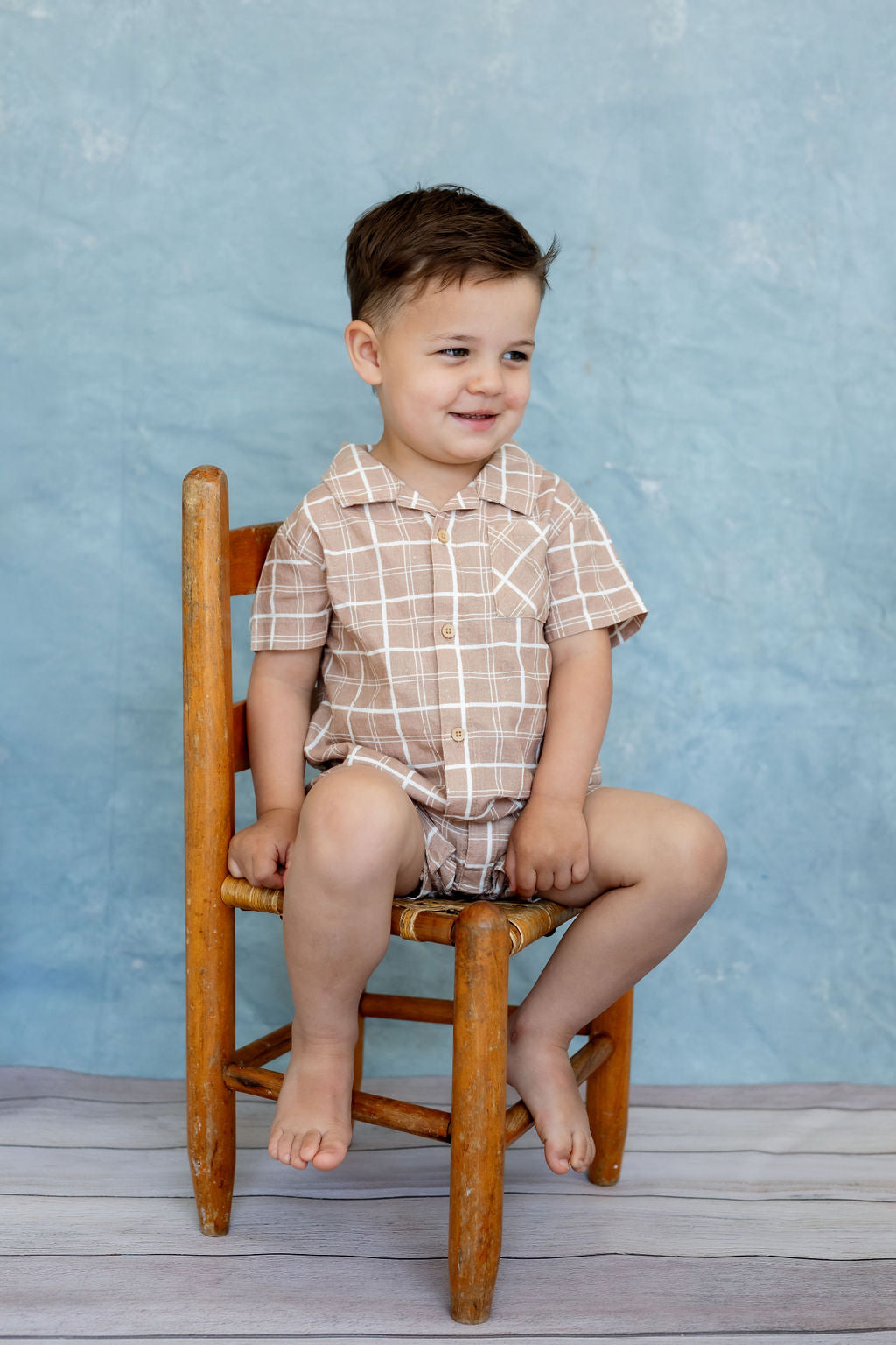 Ryman Romper – Sandy Horizon Plaid