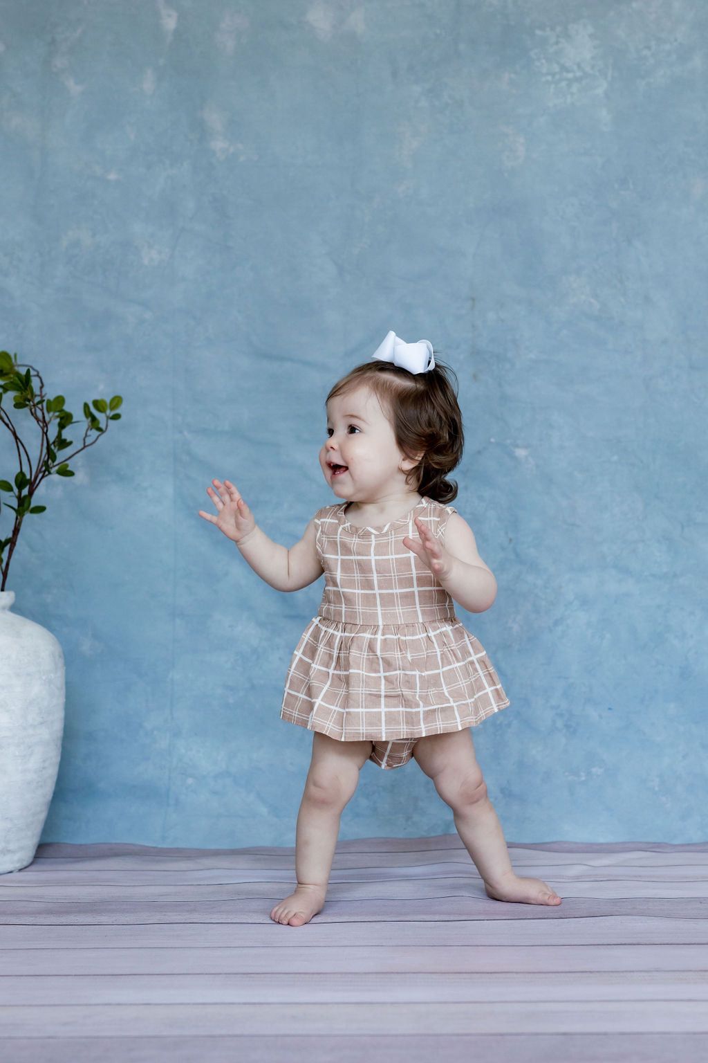 Annistyn Romper – Sandy Horizon Plaid