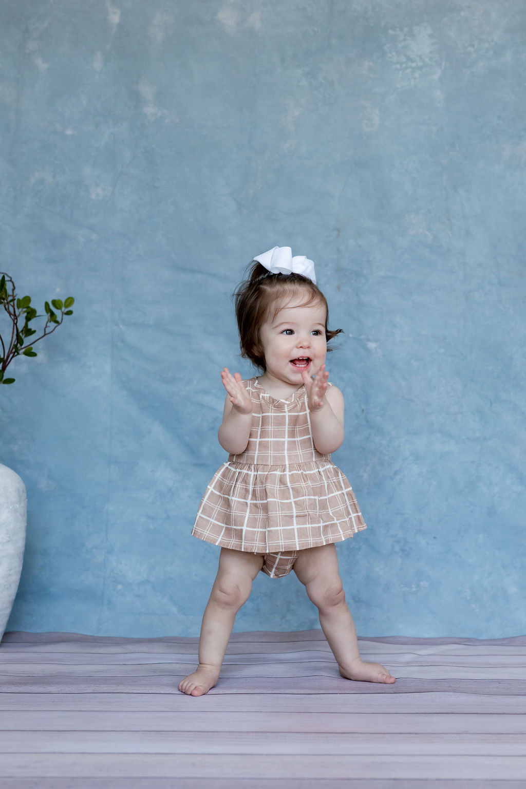 Annistyn Romper – Sandy Horizon Plaid