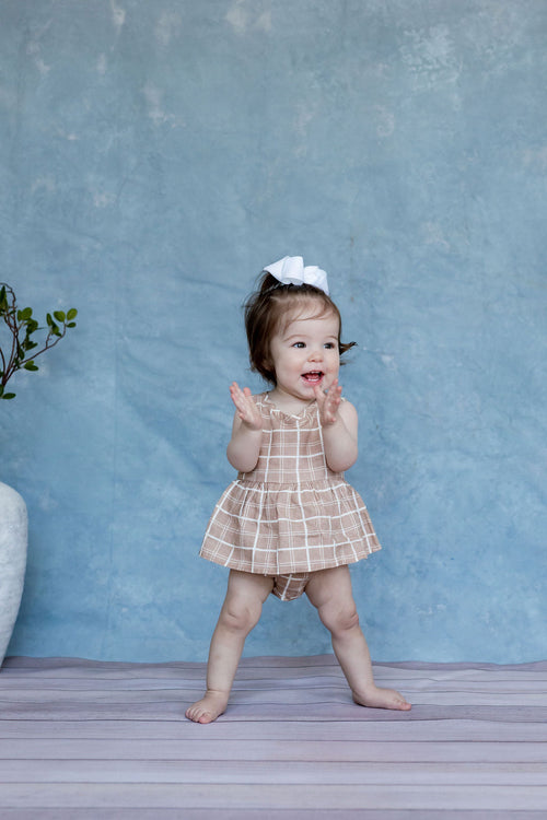 Annistyn Romper – Sandy Horizon Plaid