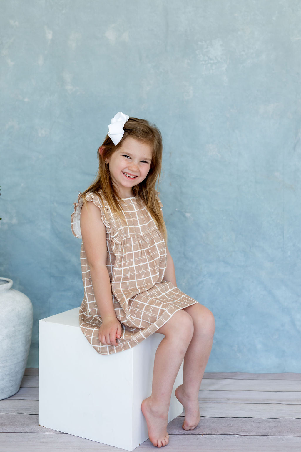 Girls Kimber Tank Dress – Sandy Horizon Plaid