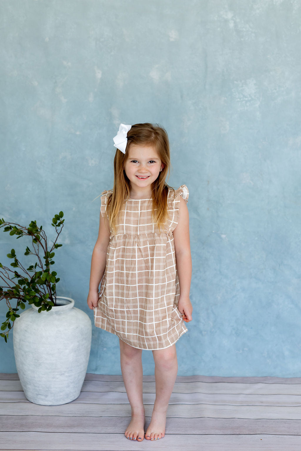 Girls Kimber Tank Dress – Sandy Horizon Plaid