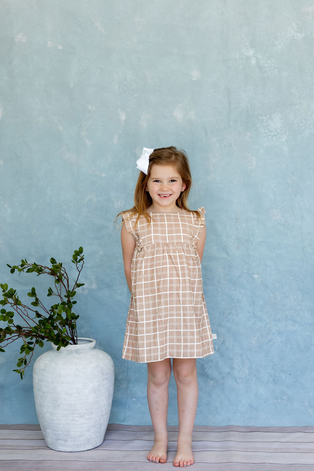 Girls Kimber Tank Dress – Sandy Horizon Plaid