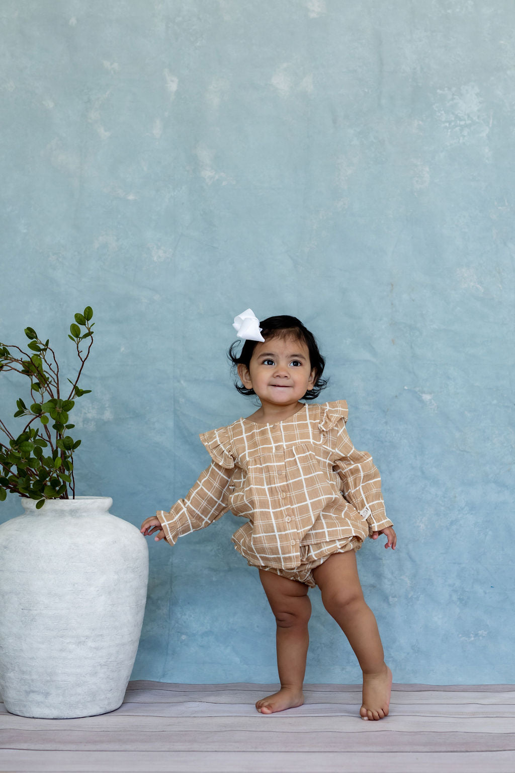 Linden Blouse & Bloomer Set | Sandy Horizon Plaid