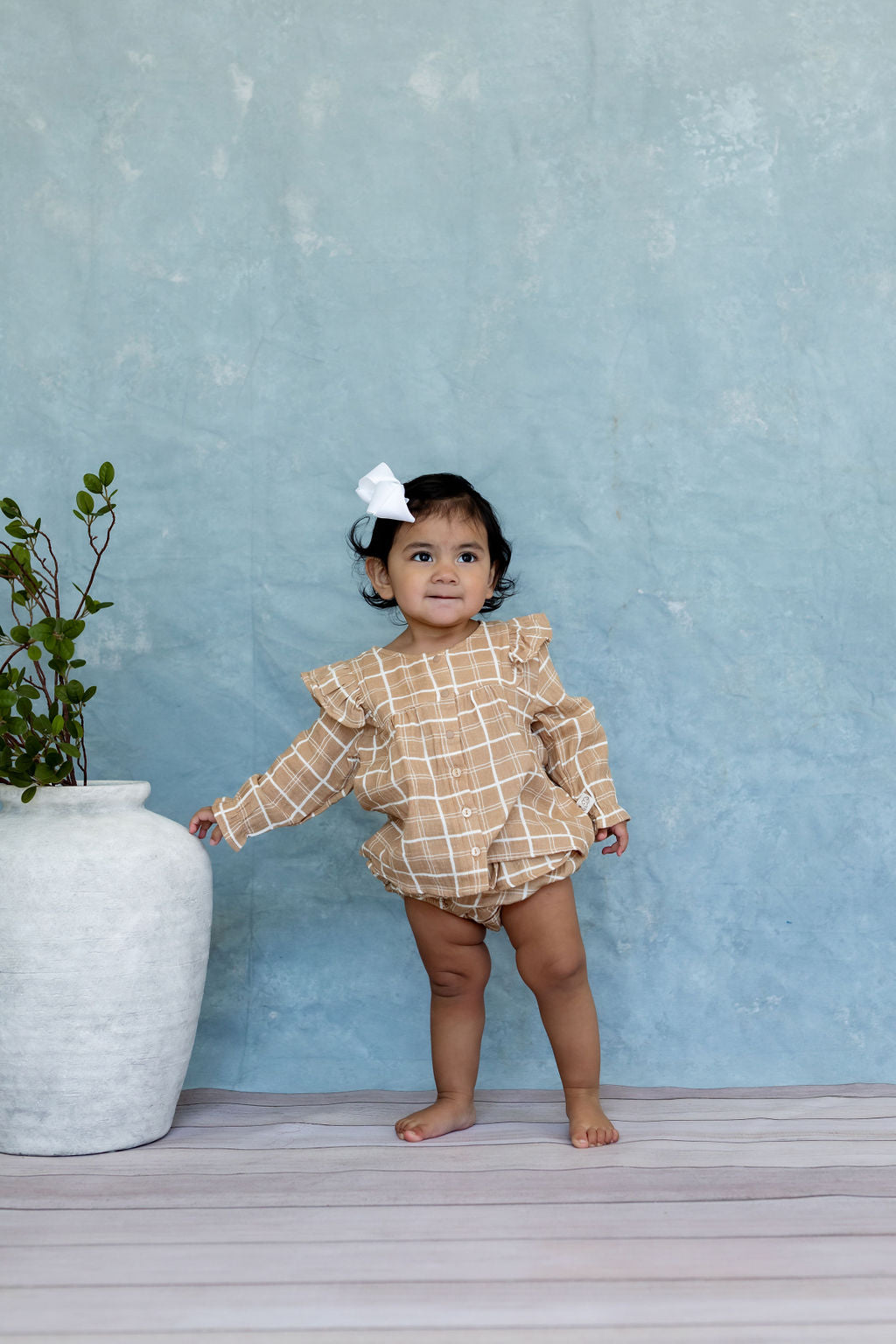 Linden Blouse & Bloomer Set | Sandy Horizon Plaid