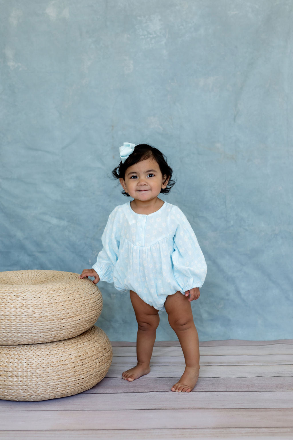 Remi Romper | Tiny Blooms Ice