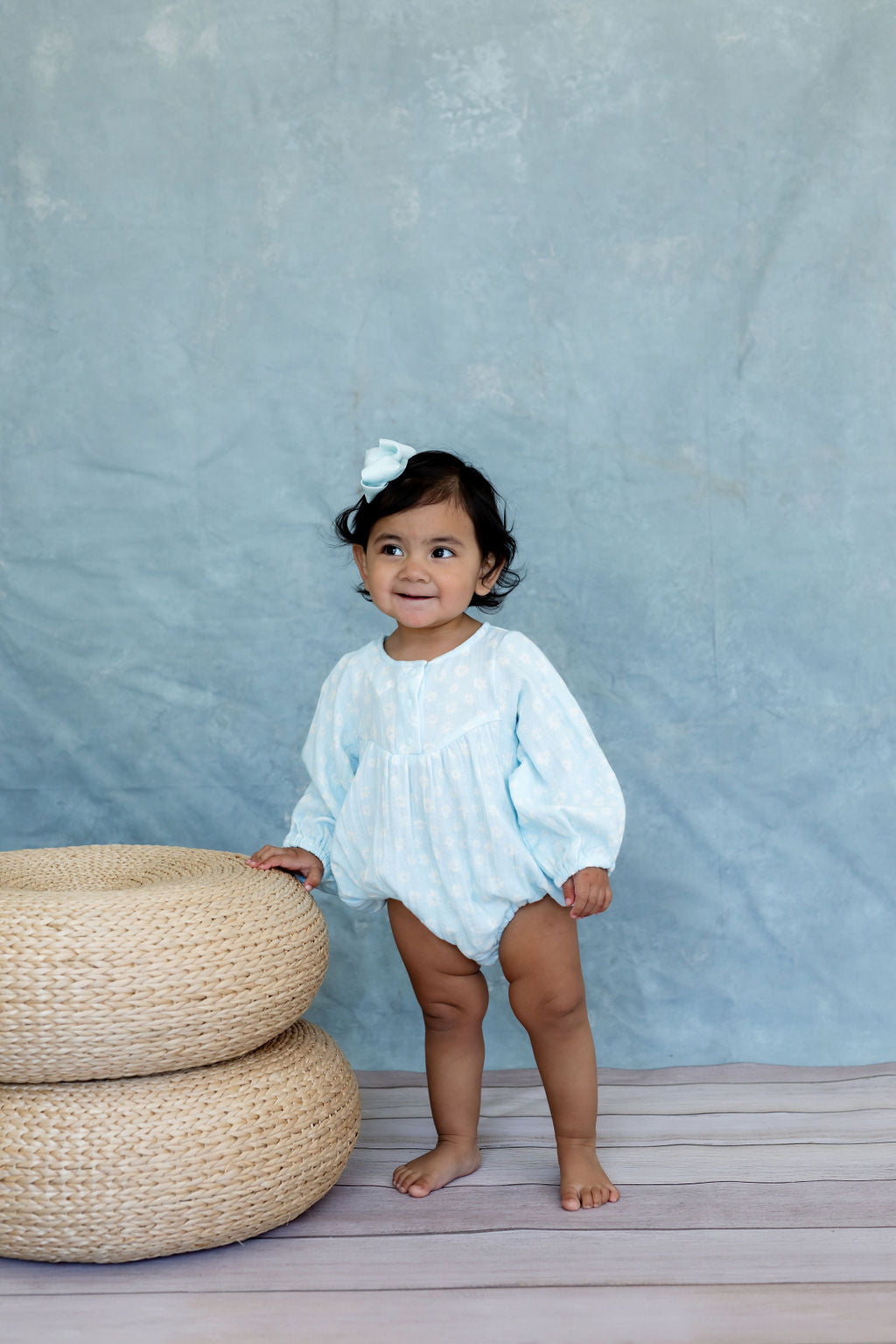 Remi Romper | Tiny Blooms Ice