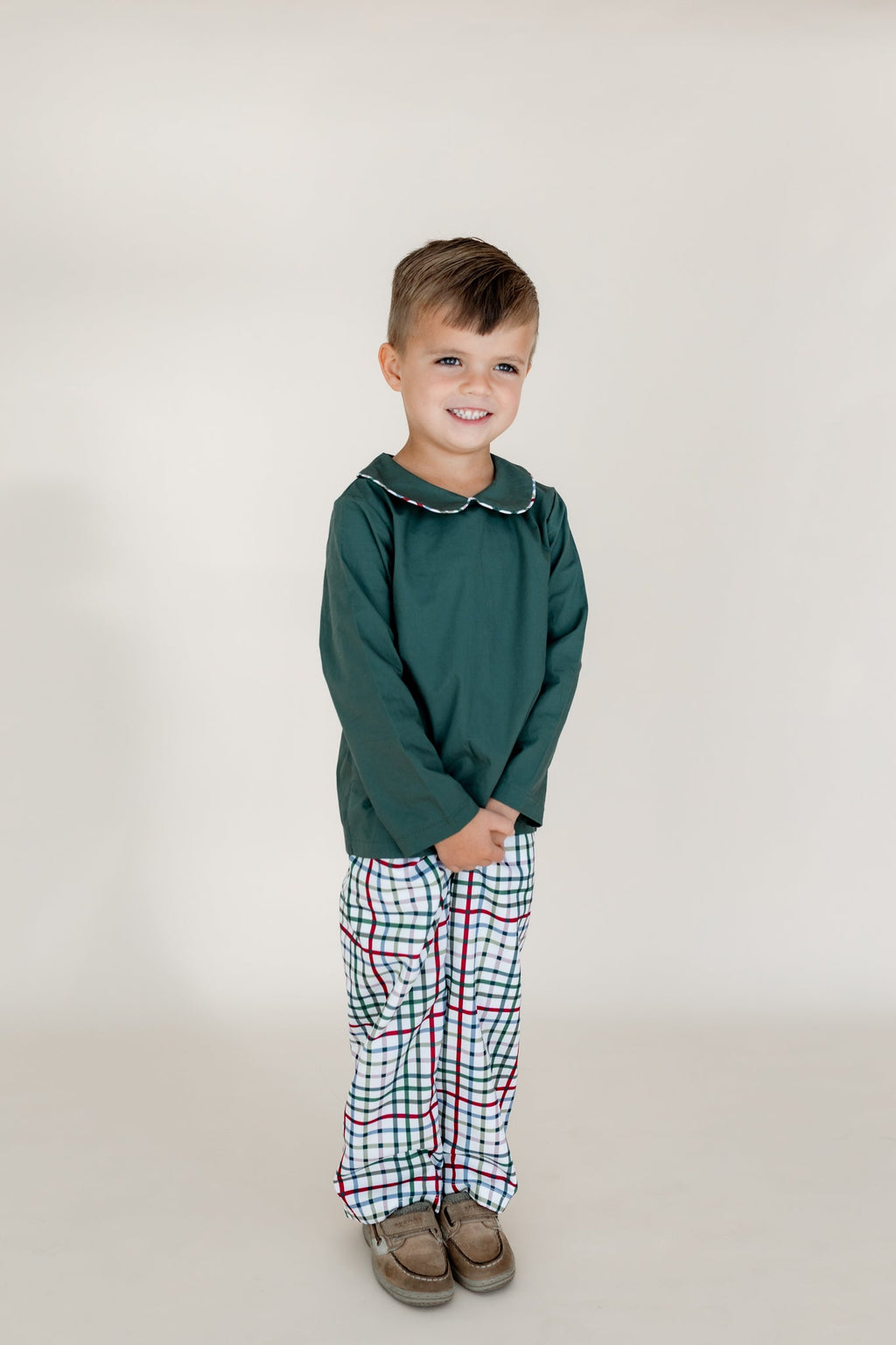 Vintage Plaid Top + Pant Set