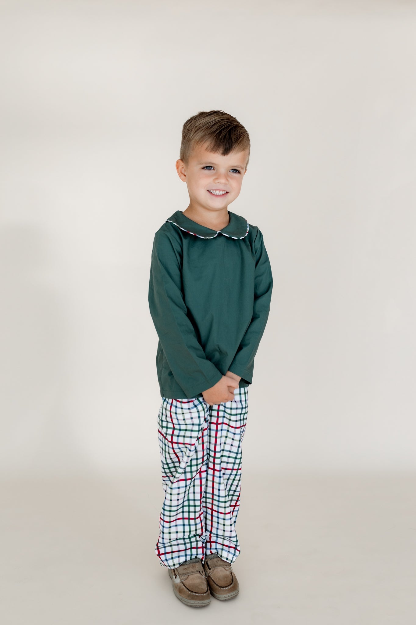 Vintage Plaid Top + Pant Set
