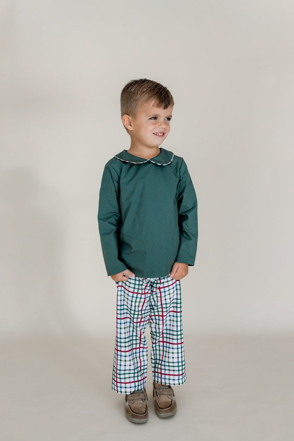 Vintage Plaid Top + Pant Set
