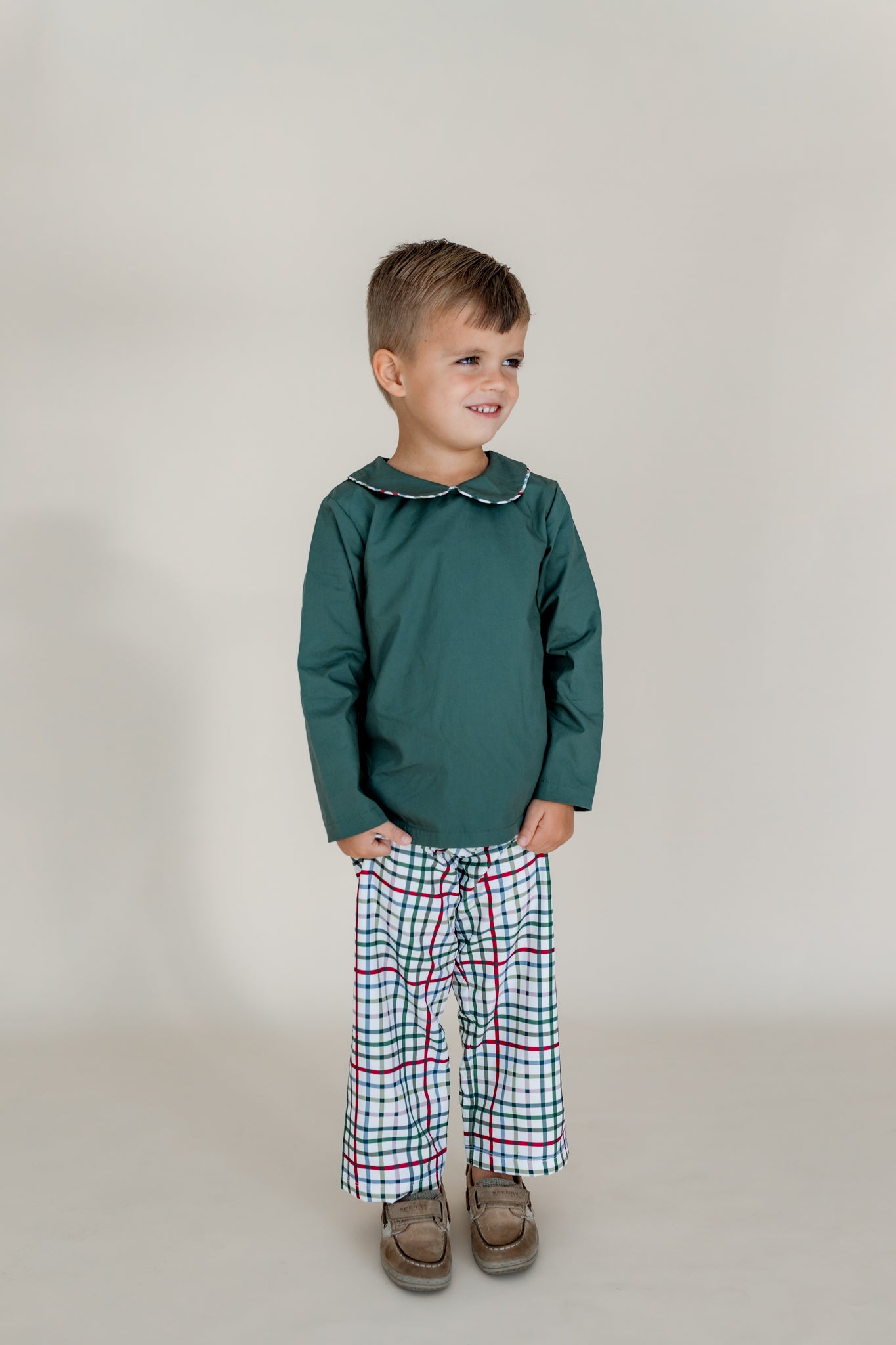 Vintage Plaid Top + Pant Set