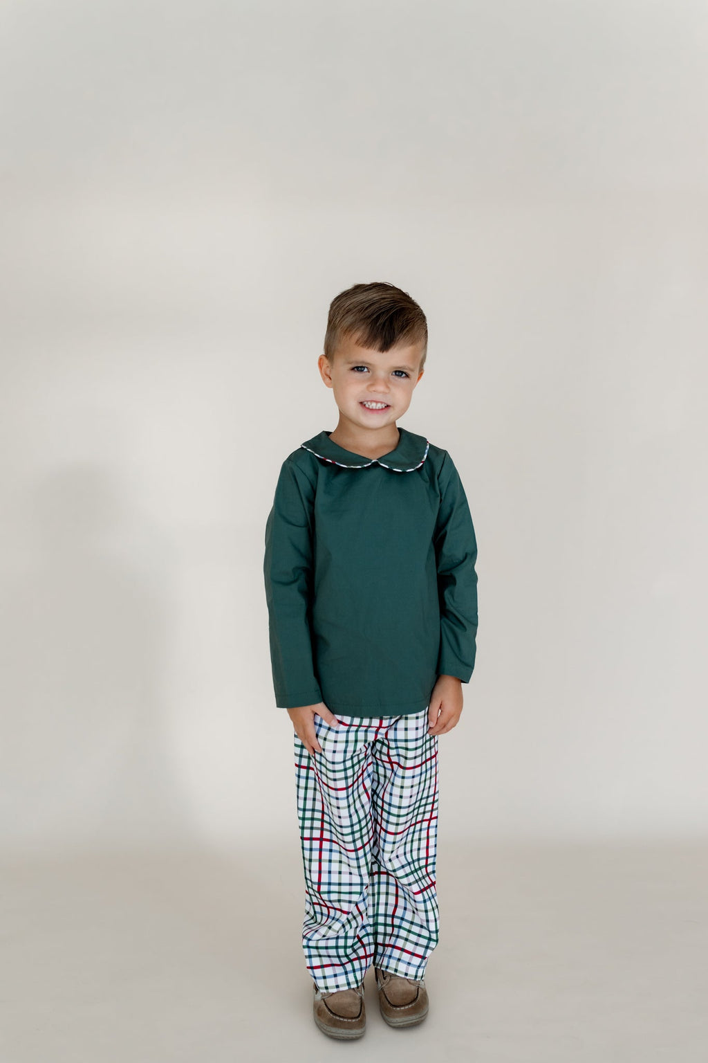 Vintage Plaid Top + Pant Set