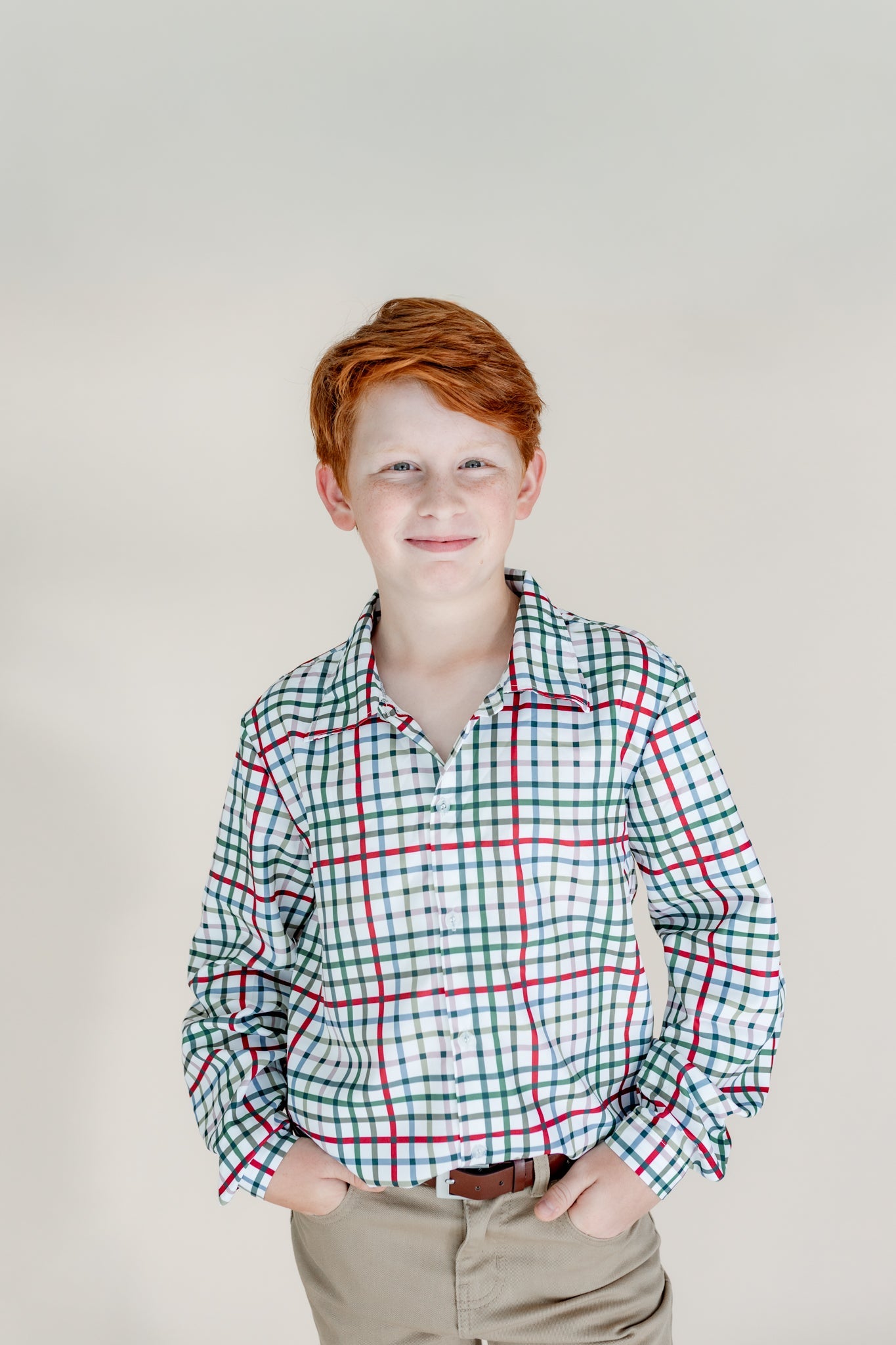 Boys Button-Up Shirt – Vintage Plaid