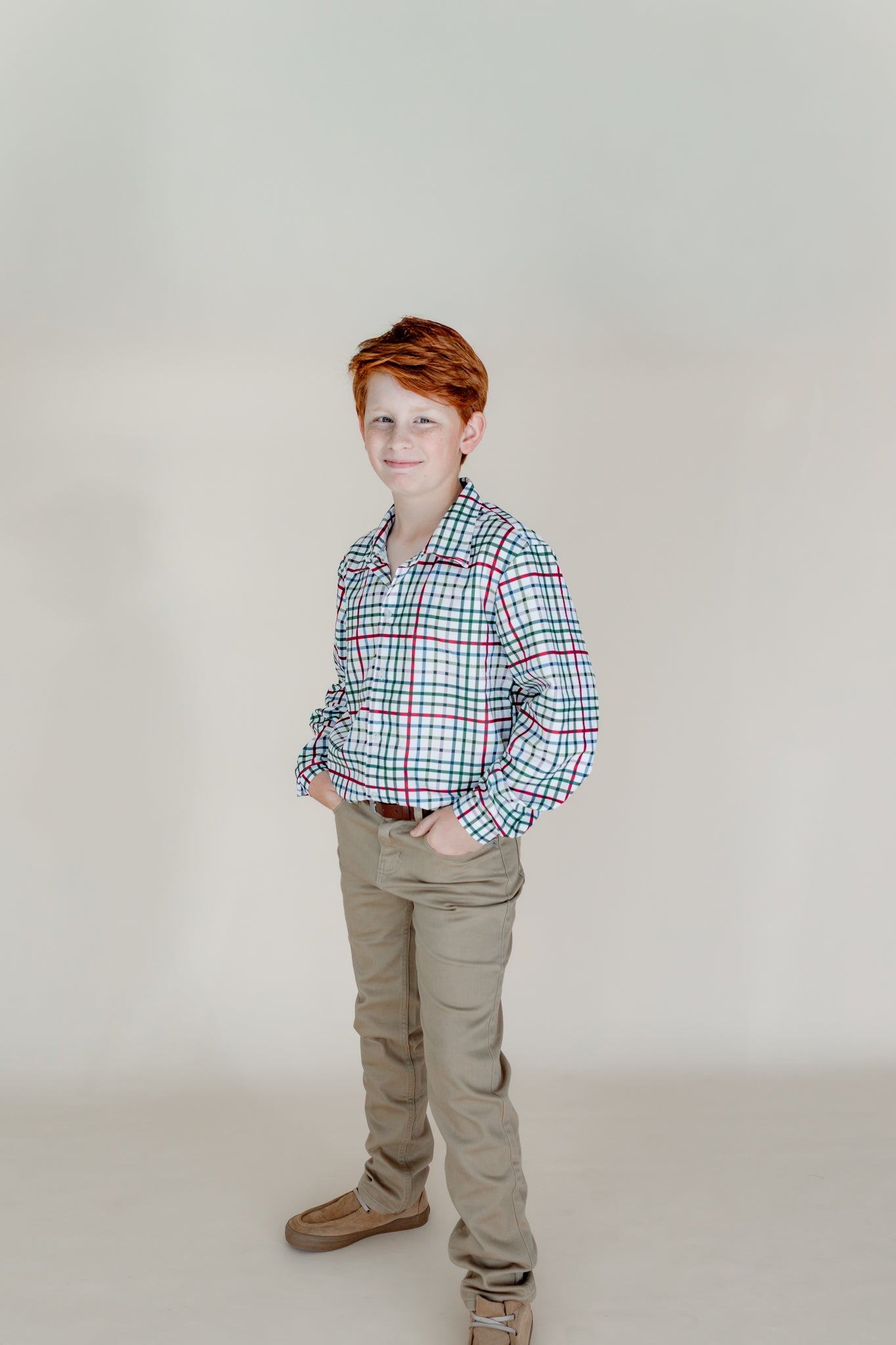 Boys Button-Up Shirt – Vintage Plaid