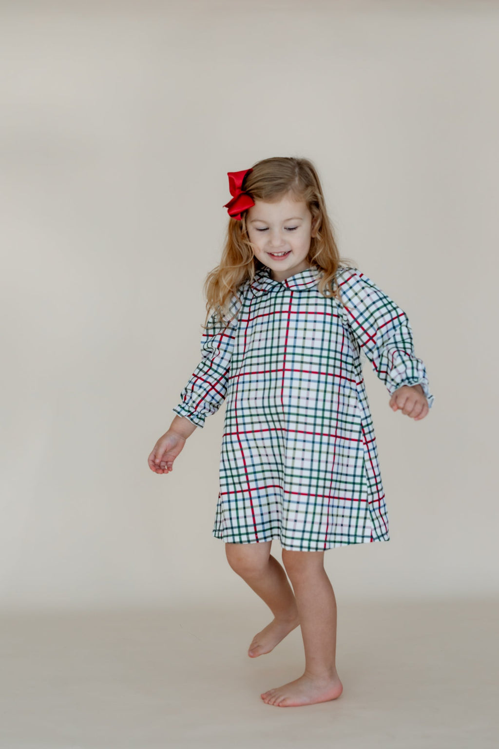Girls Dress  –  Vintage Plaid (Holiday)