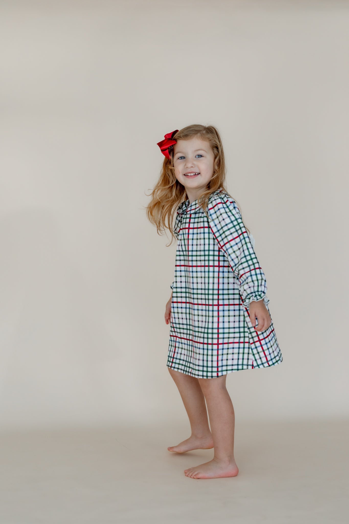 Girls Dress  –  Vintage Plaid (Holiday)