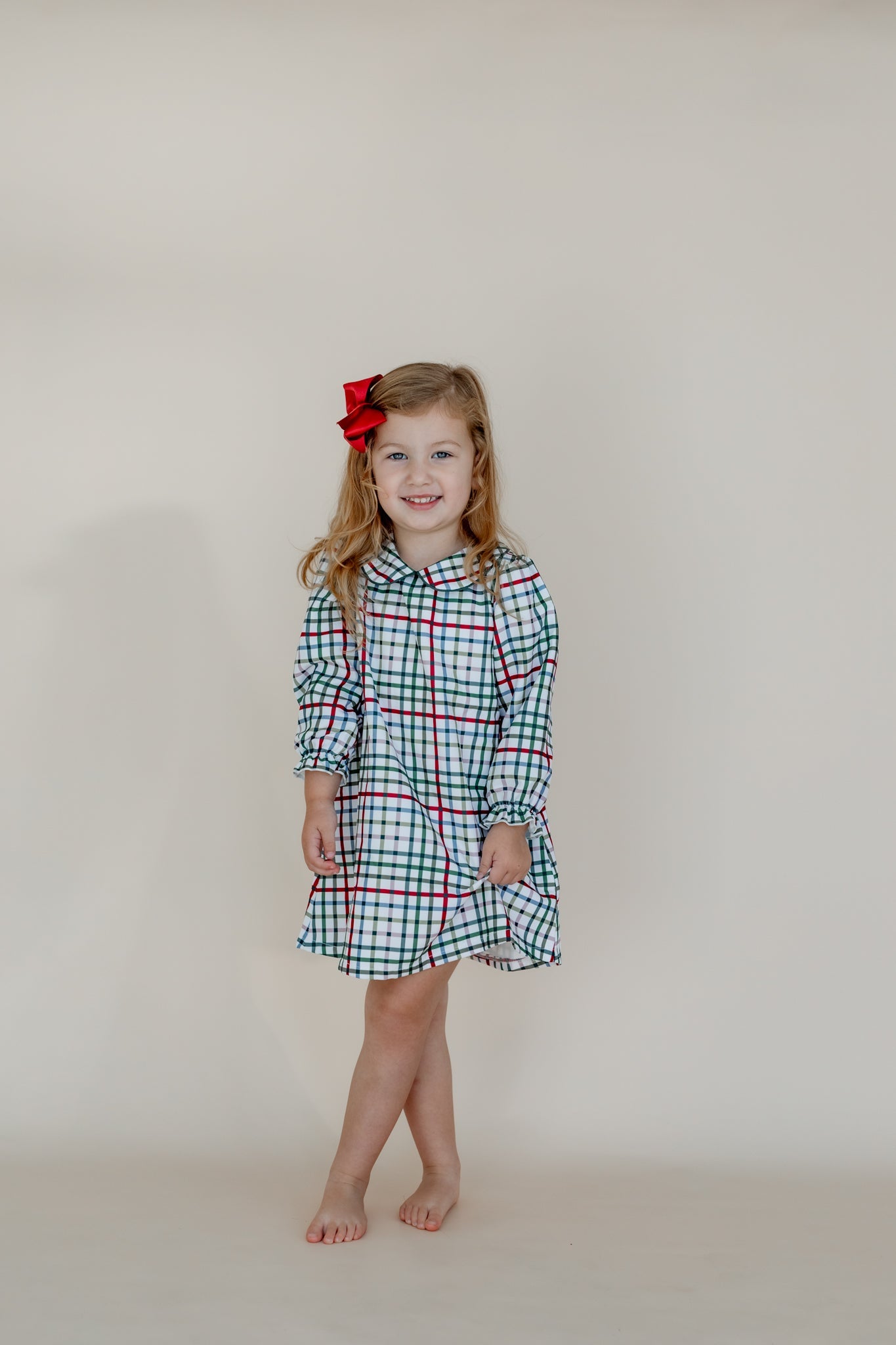 Girls Dress  –  Vintage Plaid (Holiday)