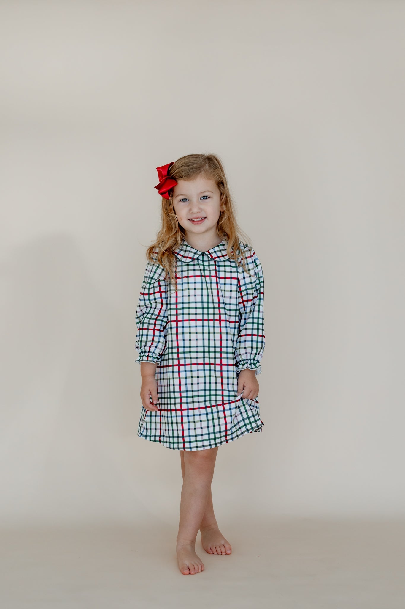 Girls Dress  –  Vintage Plaid (Holiday)