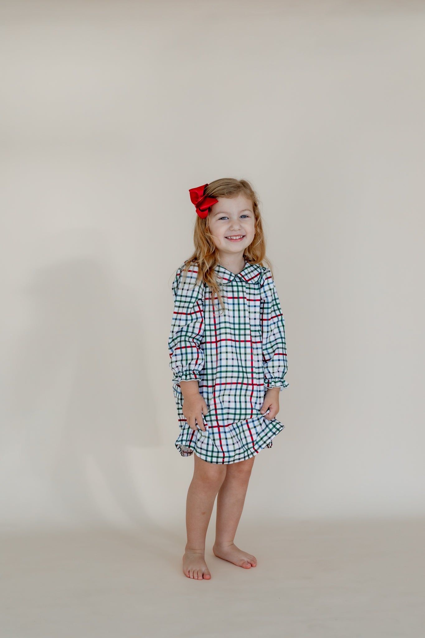 Girls Dress  –  Vintage Plaid (Holiday)