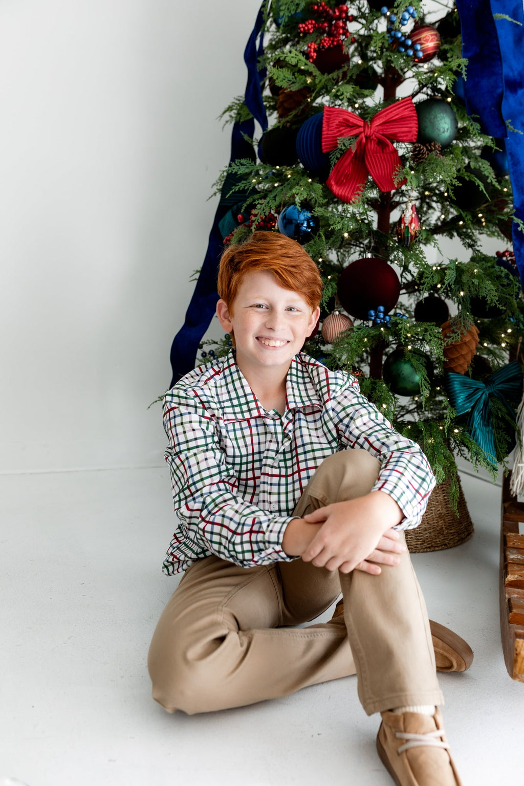 Boys Button-Up Shirt – Vintage Plaid