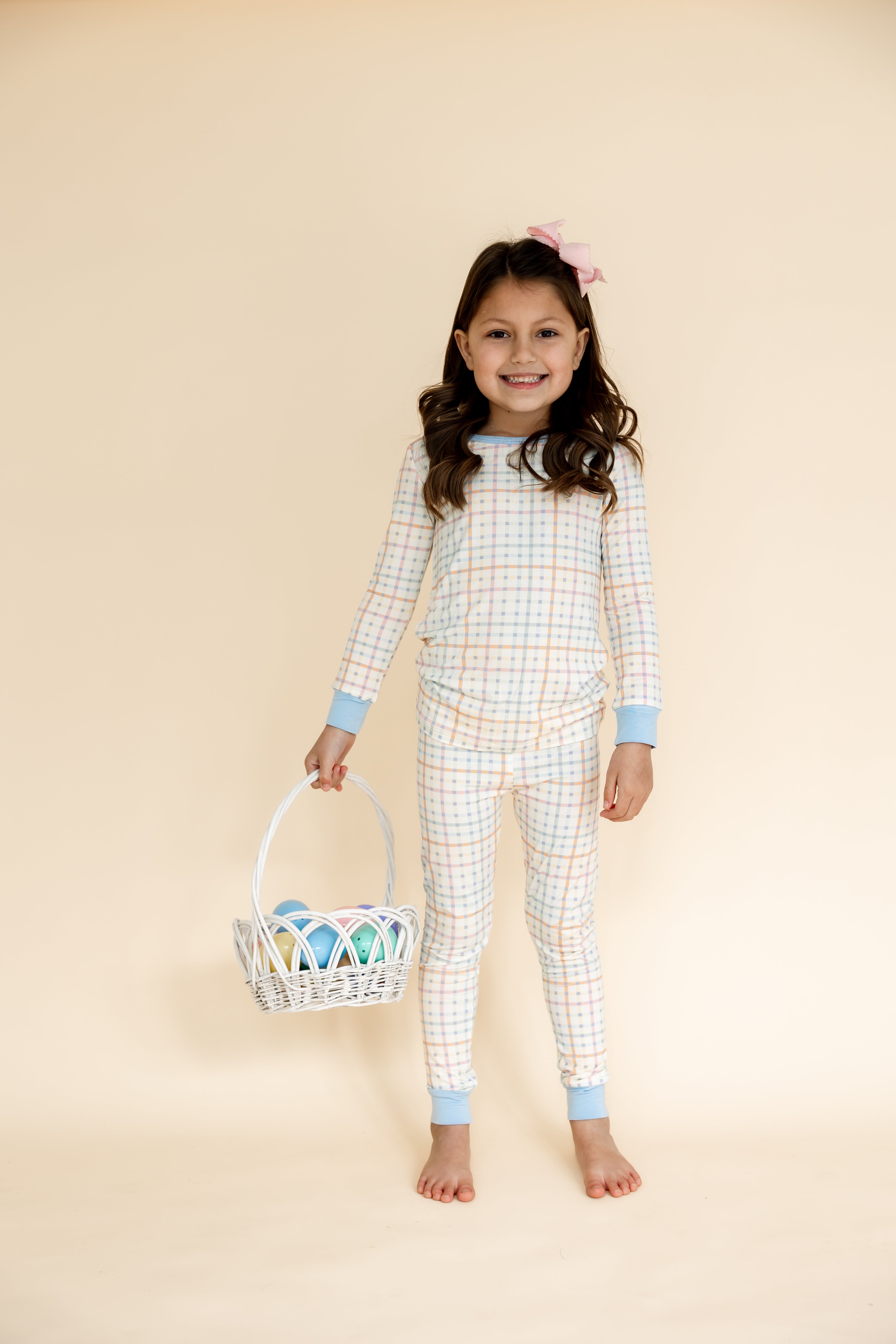 Two Piece Pajamas | Pastel Plaid