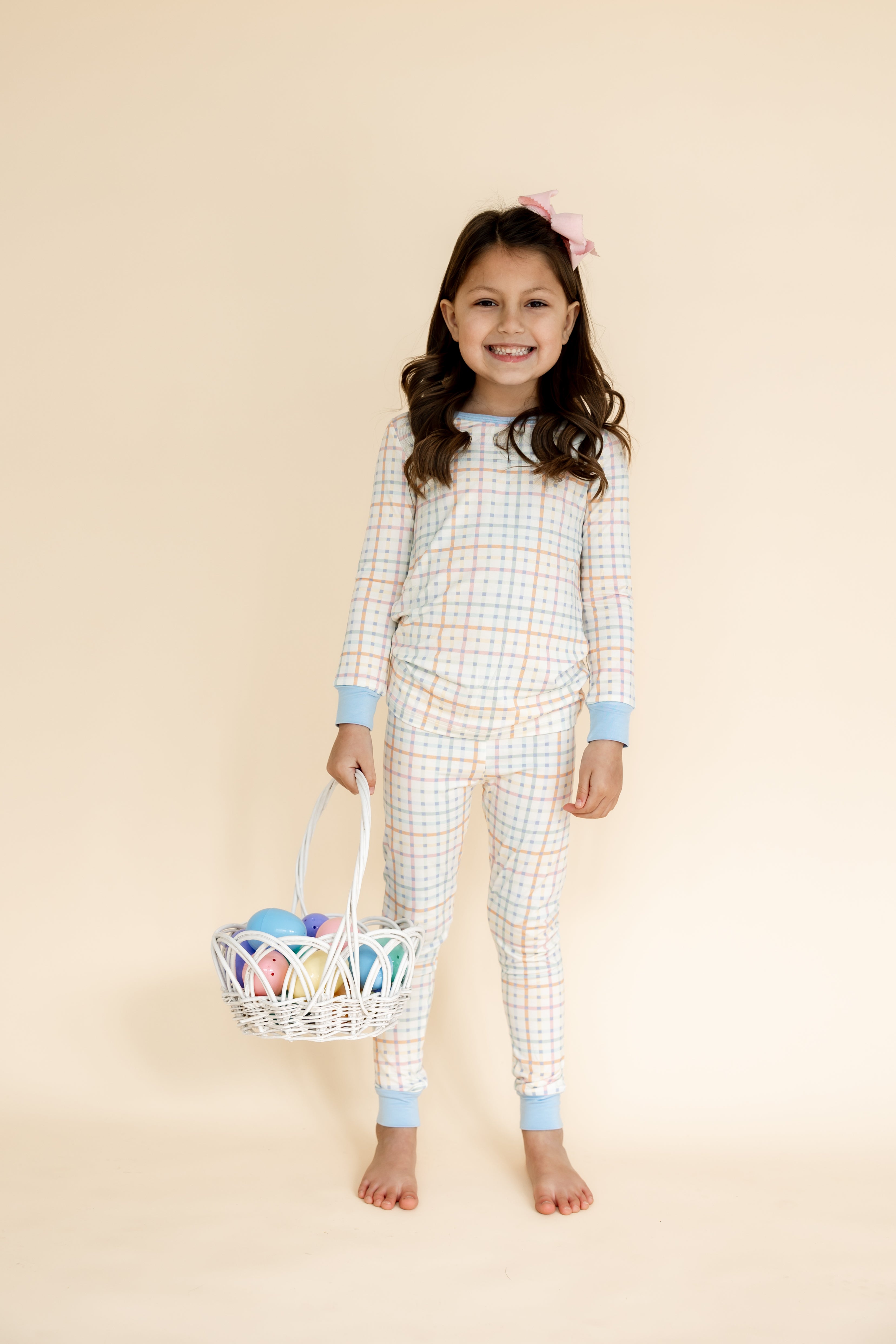 Two Piece Pajamas | Pastel Plaid