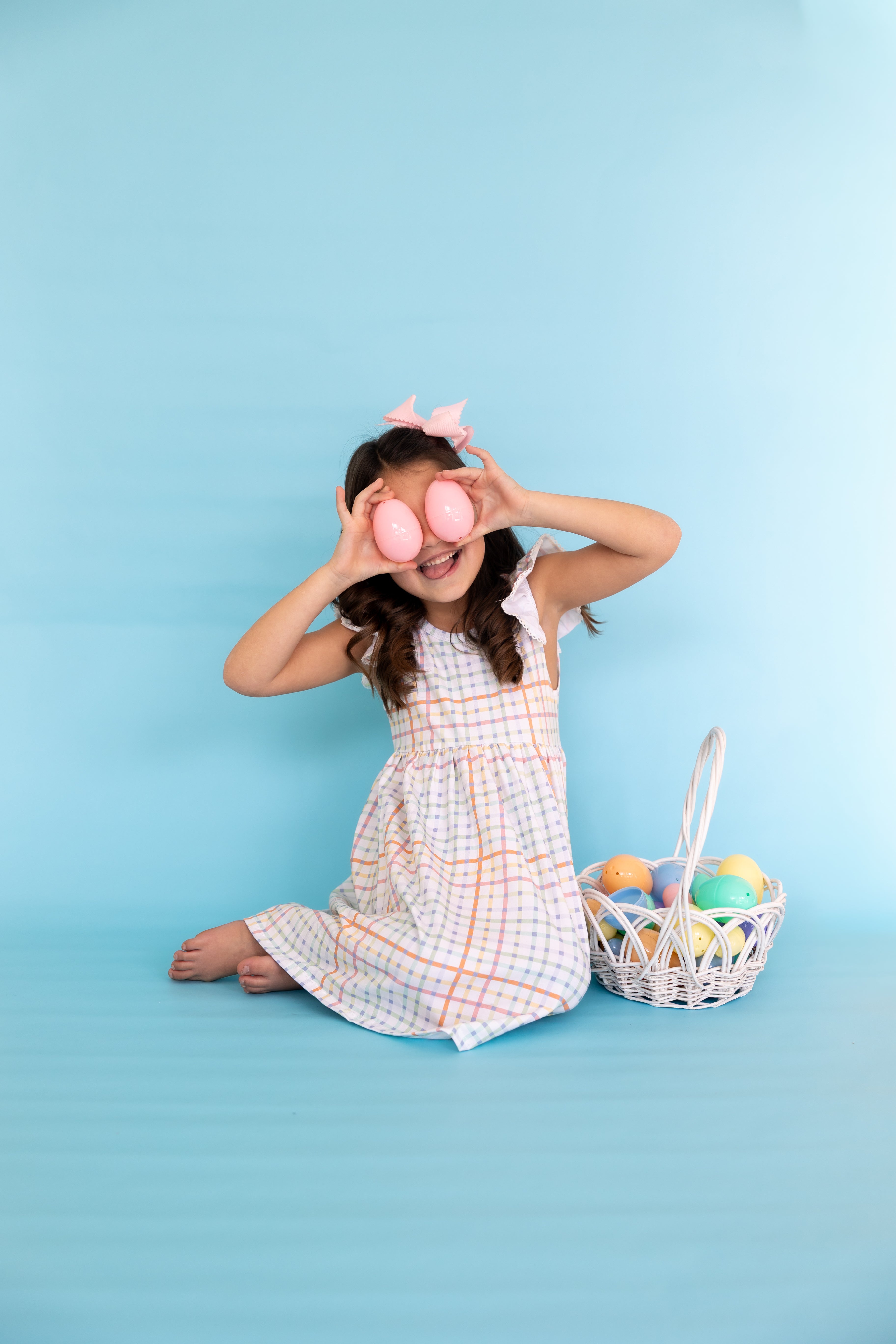 Caroline Dress | Pastel Plaid