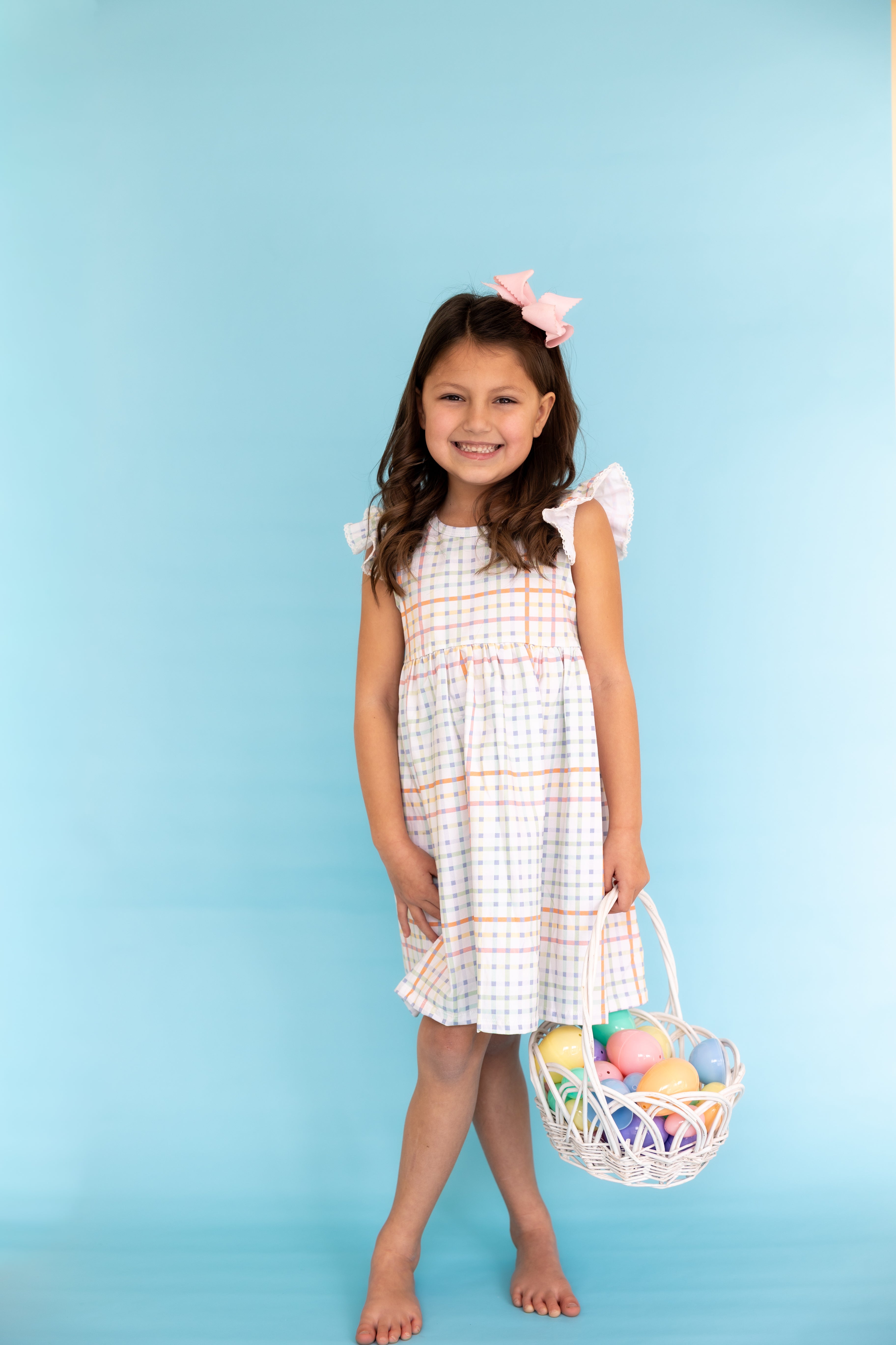 Caroline Dress | Pastel Plaid
