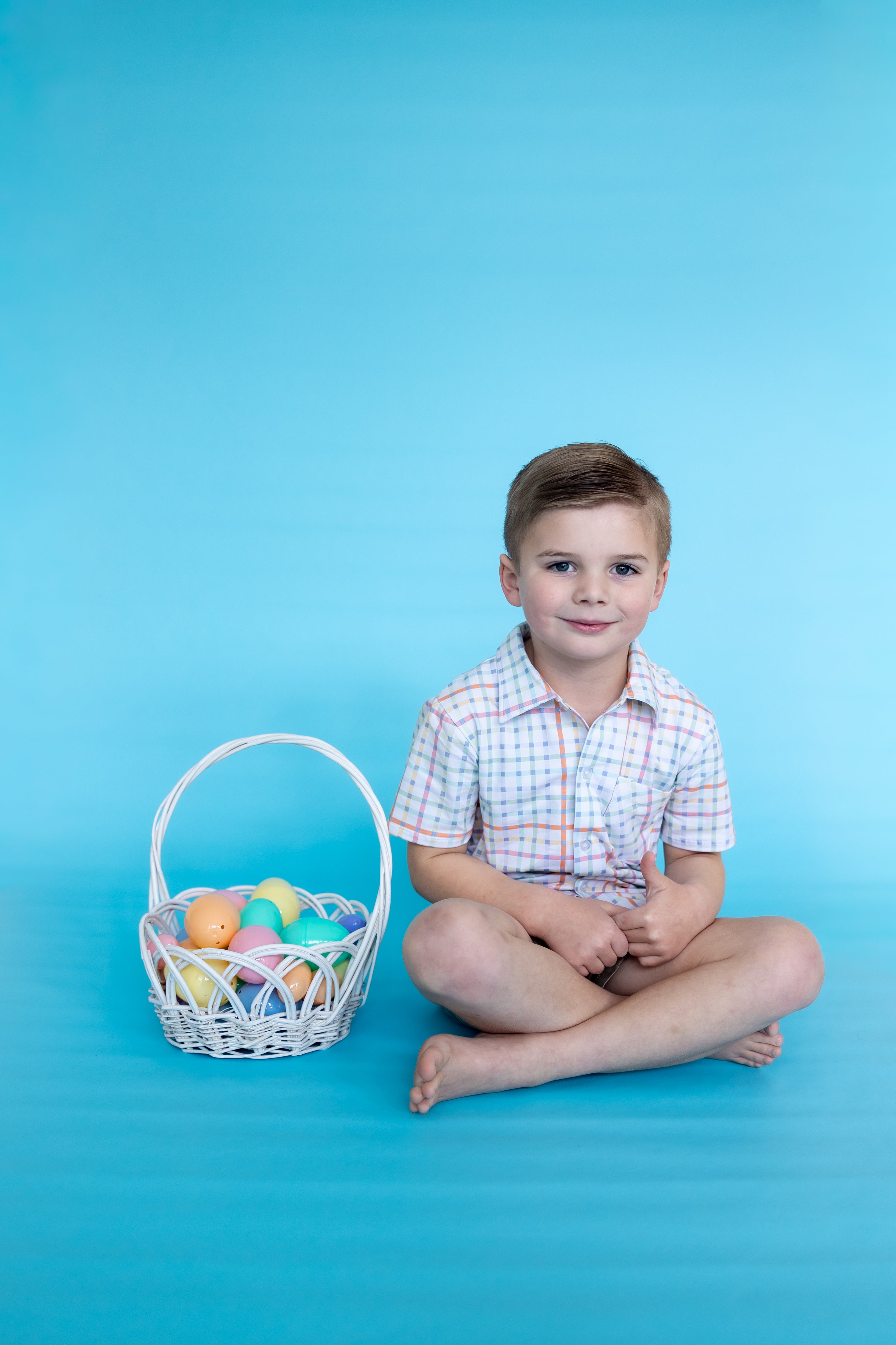 Owen Button Up  | Pastel Plaid
