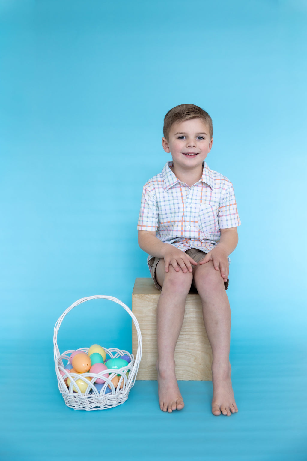 Owen Button Up  | Pastel Plaid