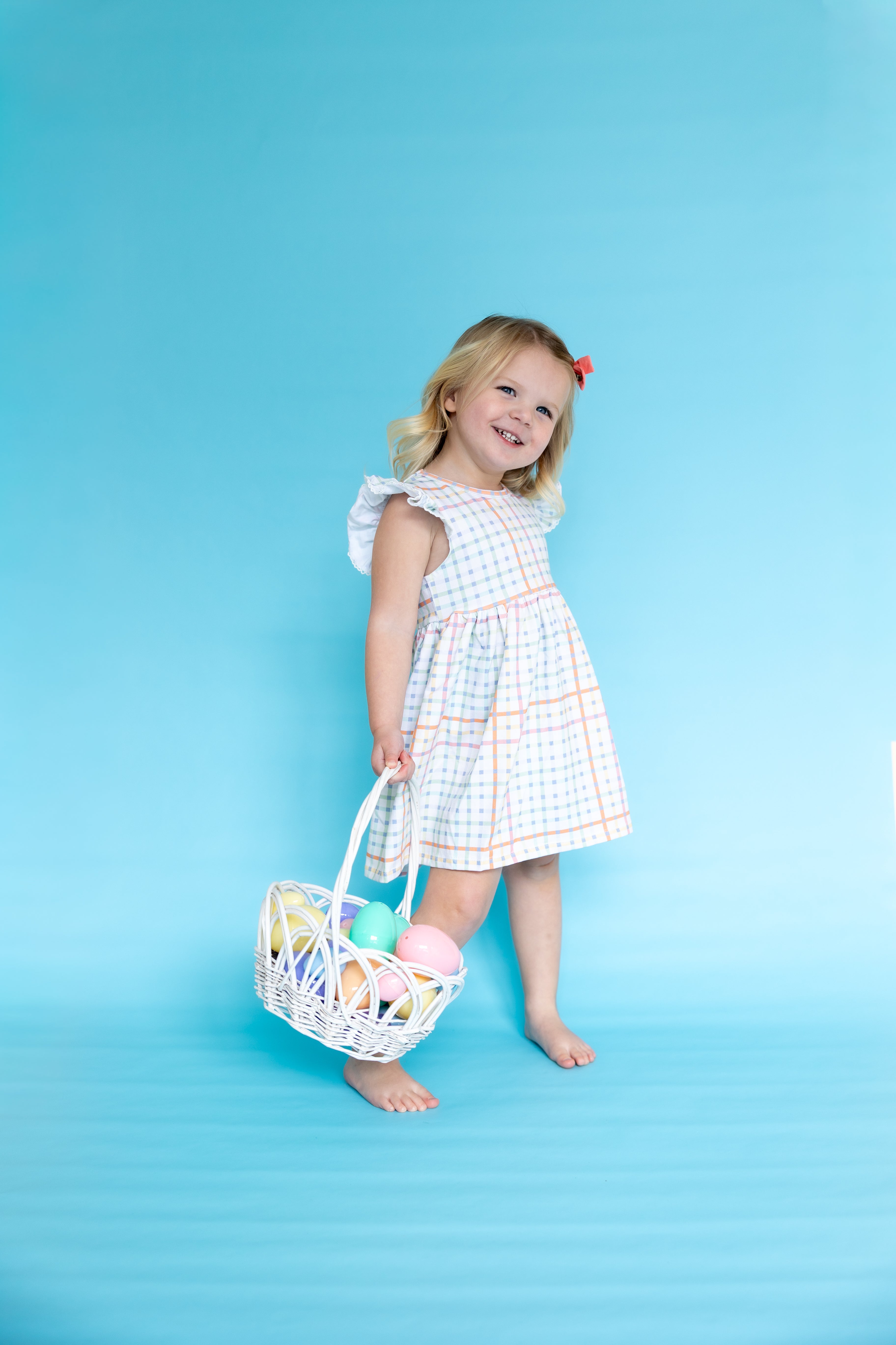 Caroline Dress | Pastel Plaid
