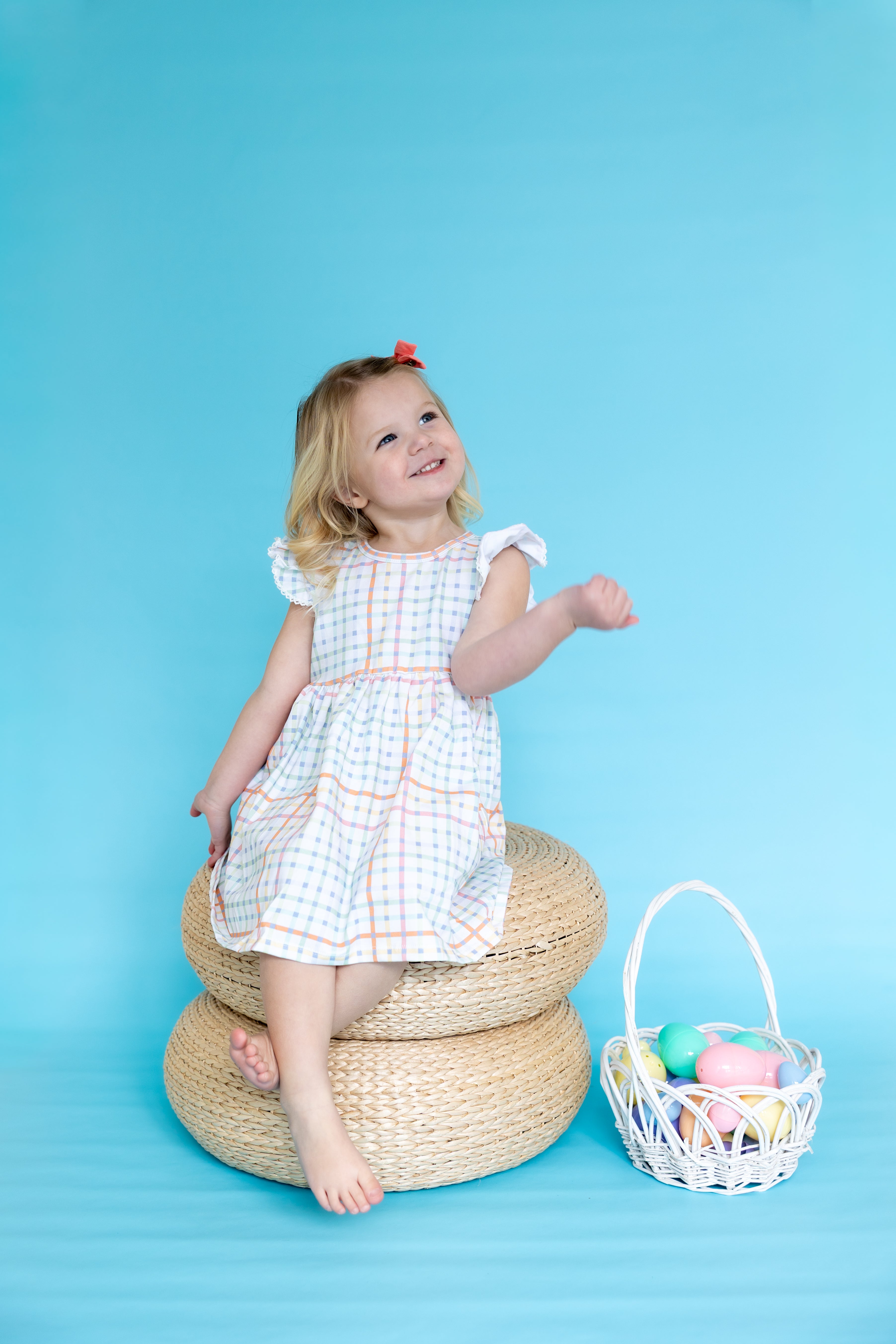 Caroline Dress | Pastel Plaid