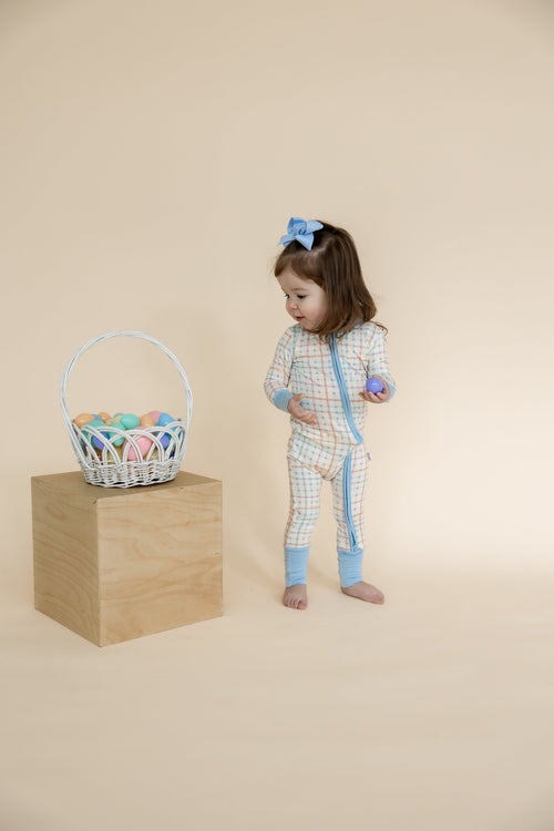 Baby Zip Sleeper | Pastel Plaid